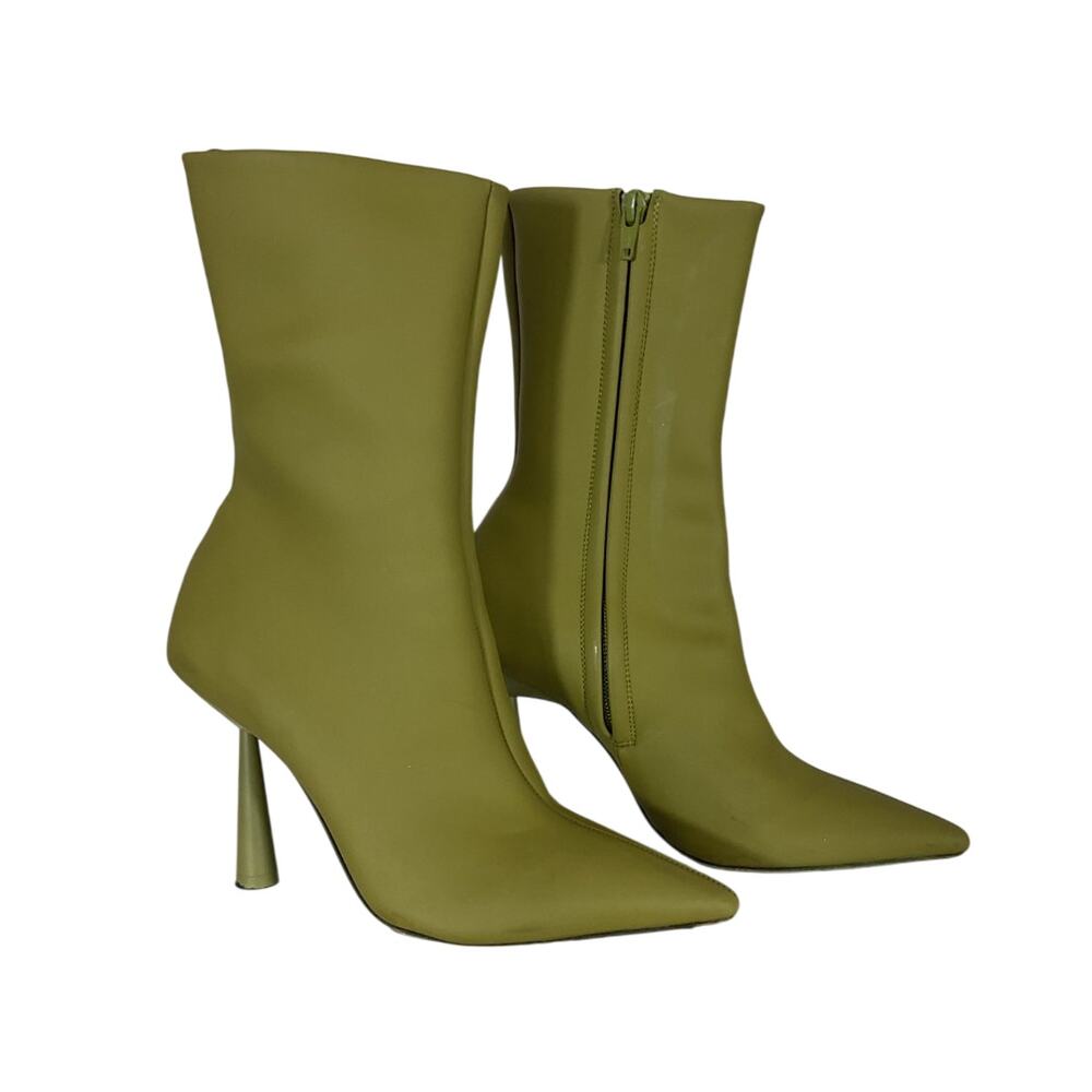 Gia Borghini Sleek Green Rhw Ankle Boots Size 36 EU / US 6